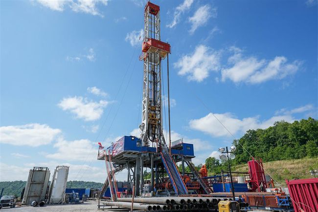 West Virginia University contracted with Northeast Natural Energy to drill a test geothermal well at Morgantown Industrial Park, Morgantown, W.Va. (Photo by Andy Travis, NNE)
